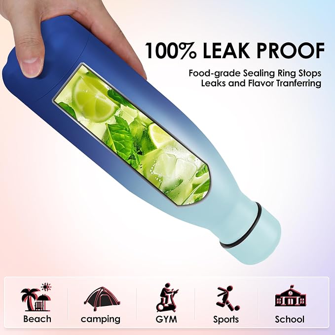 25oz Cola-Bottle Shaped Stainless Steel Leak-proof Water Bottle, Double Wall - Image 5