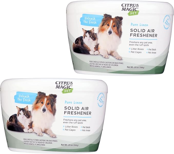 Citrus Magic Pet Odor Absorbing Solid Air Freshener, Pure Linen by CitrusMagic