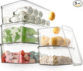 Clear Storage Bins With Lids, 5 Packs Food Storage Organizer, Cabinet Storage by sgoostood