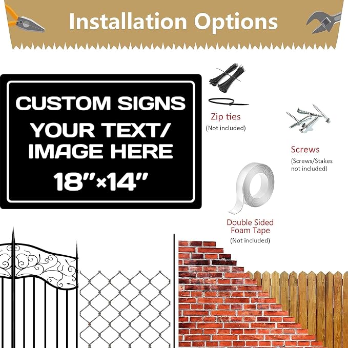 Custom Sign, Personalized Metal signs, Aluminum Weatherproof Metal Sign - Image 4