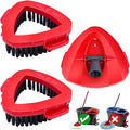 2 Pcs Mop Scrub Brush Head and 1 Mop Base Part Replacement by WaIEJiemiHome