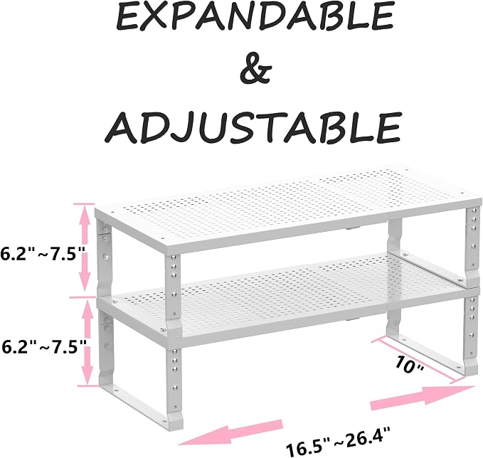 Metal Stackable Expandable Storage Shelf - Image 3
