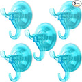 Antimbee Suction Cup Hooks, 5 Pack Shower Wall Suction Cup Hangers, Heavy Duty by Antimbee