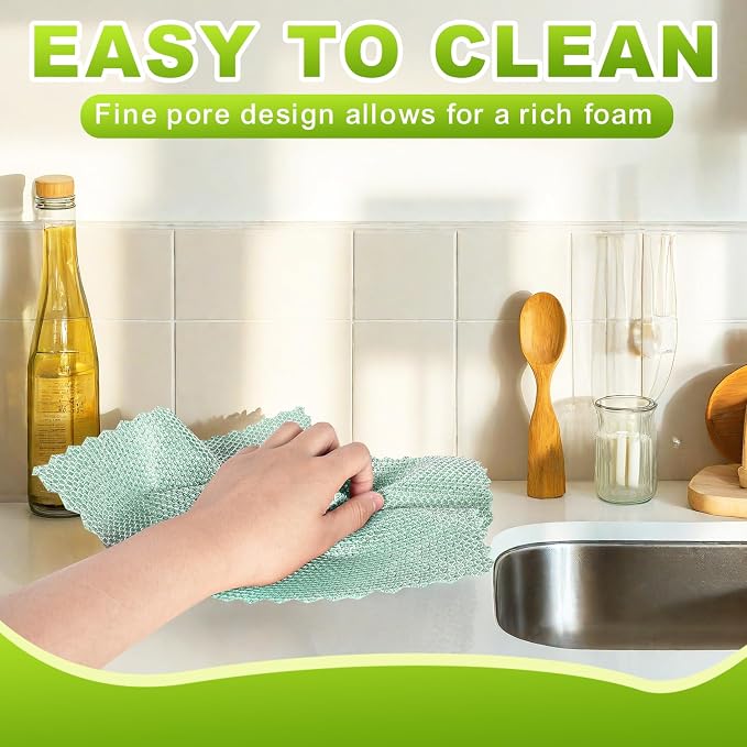 12 Pcs Multipurpose Wire Dishwashing Rag, Upgraded Double-Layer Non-Scratch - Image 4