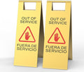 Stainless Steel Out of Service Sign Portable Foldable Sign 2-Pack by CrazyAnt