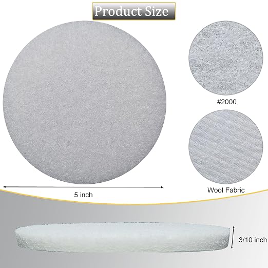 10 Pack 5 Inch 2000 Grits Multipurpose Scrubber Scouring Pads Flocking Scuff - Image 2