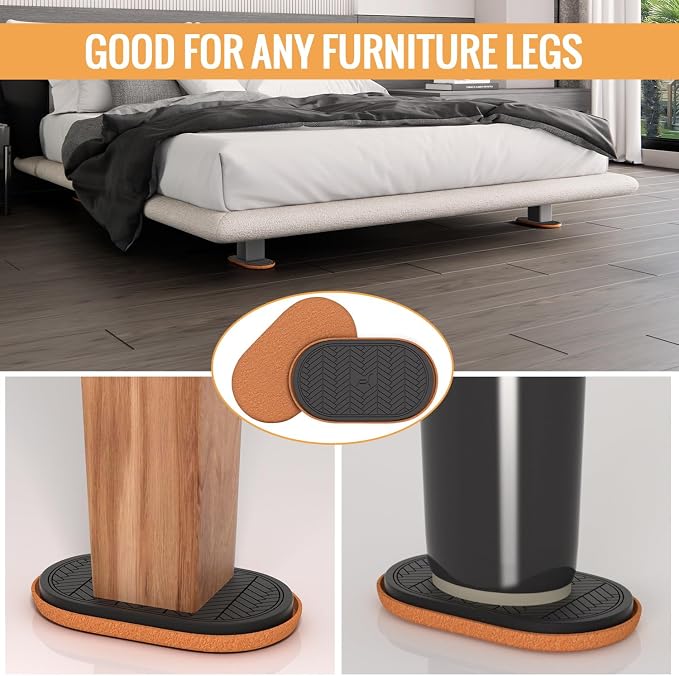 9½"x5¾ Felt Furniture Sliders for Hardwood Floors, Furniture Movers for Heavy - Image 3