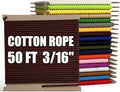 PerkHomy 500lb Cotton Rope 3/16" 50 ft Multi Purpose Utility Diamond Braided by PerkHomy
