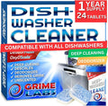 Dishwasher Cleaner Deodorizer Descaler Tablets, 24 pack Heavy Duty Deep Clean by GRIMELABS