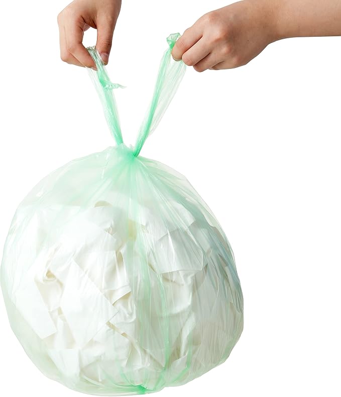 2.6 Gallon Trash Bag 150 Count, Unscented Strong Handle Tie Garbage Bags Fit 10 - Image 4