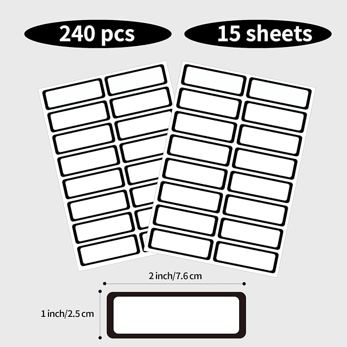 STARLIBOO Color-Coding Removable Labels, Rectangular 1 x 3"" Freezer Labels - Image 4