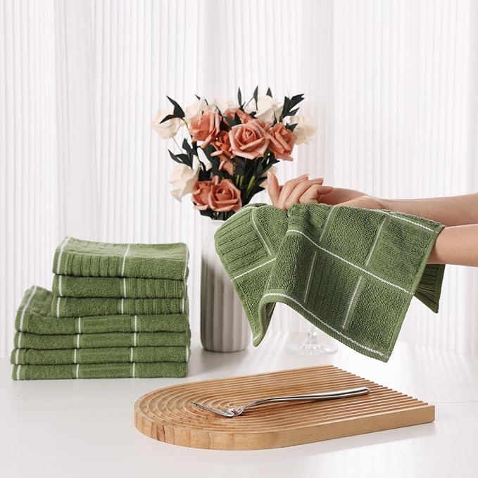 Glynniss Kitchen Towels and Dishcloths Set, Four Dish Towels 16x26 Inches - Image 4