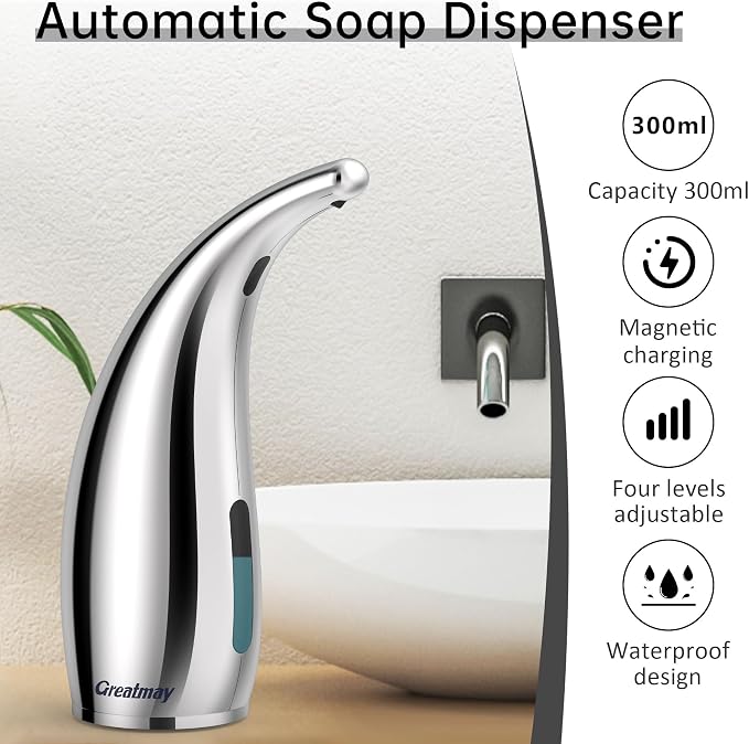 Adjustable Automatic Soap Dispenser Touchless, 4 Adjustable Levels Touchless - Image 2