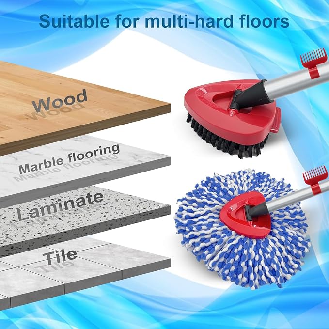 2 Pack Spin Mop Heads Replacement Compatible - Image 4