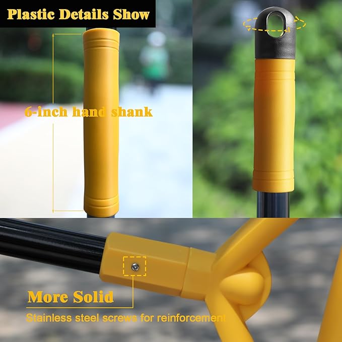 Heavy Duty Broom Outdoor and Indoor, 3 Pack Upgraded Commercial Angle Brooms - Image 4