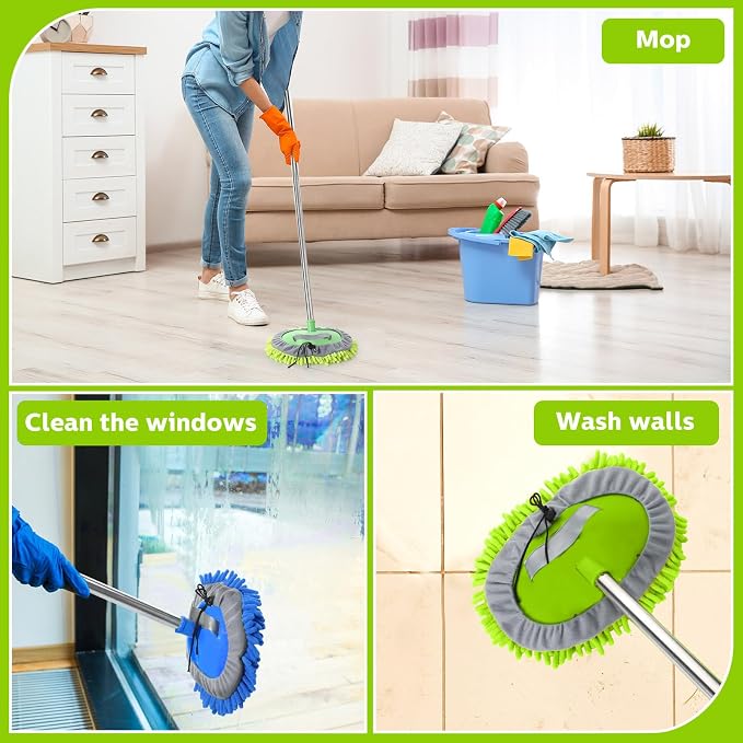 Layhit 5 Pcs Car Wash Mitt Set, Brush Not Included, Microfiber Mitt Cleaning - Image 7