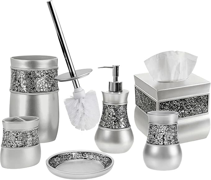 Crackled Glass Toilet Brush - Image 6