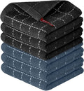 Artoid Mode Checkered Designed Cotton Black Grey Terry Kitchen Dish Cloths by ArtoidMode