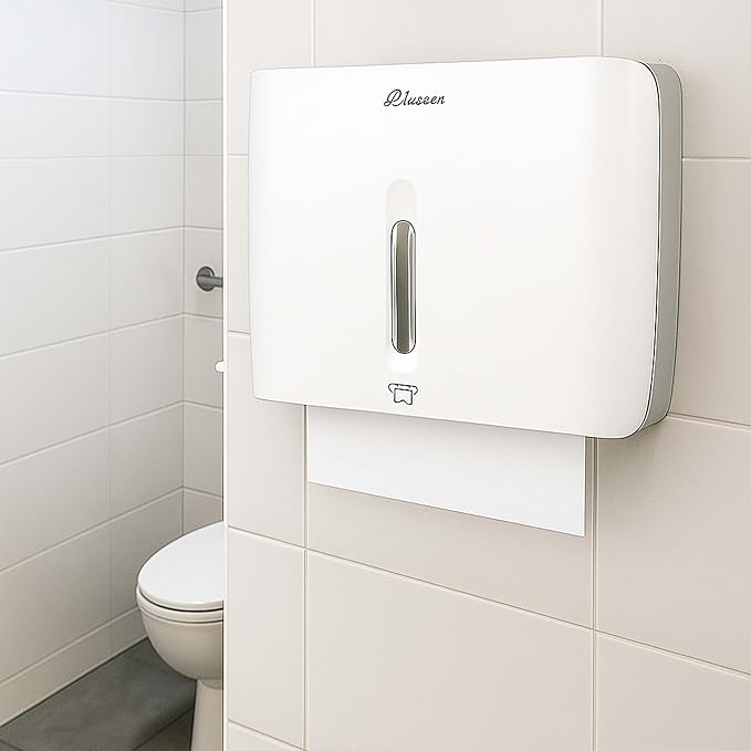 Paper Towel Dispenser Wall Mount Commercial Pack of 3 White Holder Fits - Image 7