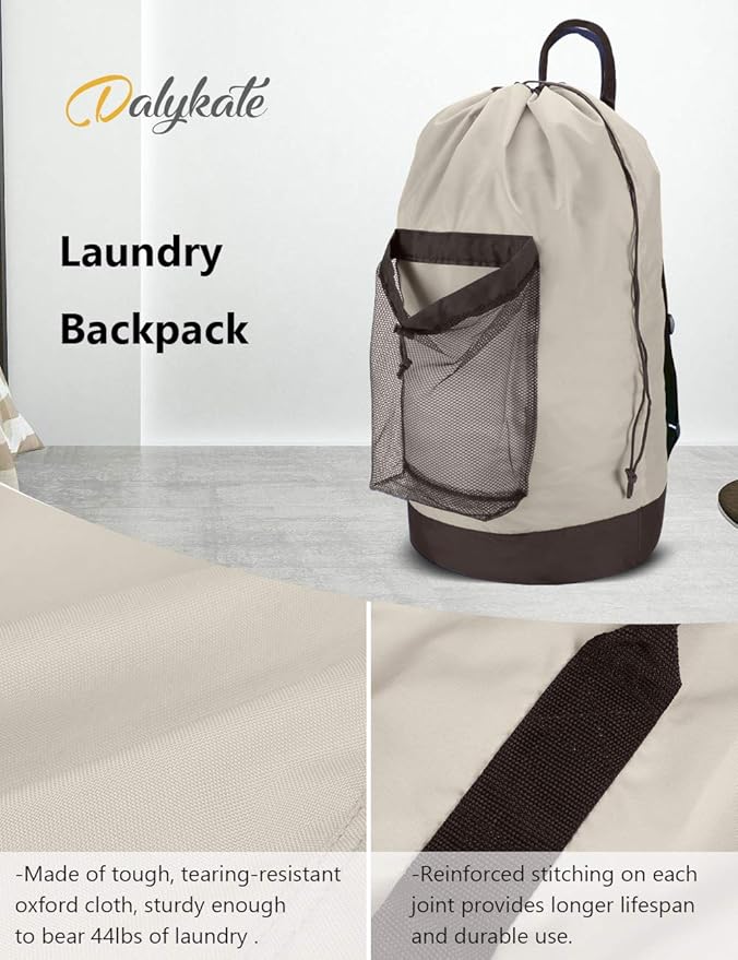 Dalykate Backpack Laundry Bag, 115L Large Hamper - Image 5