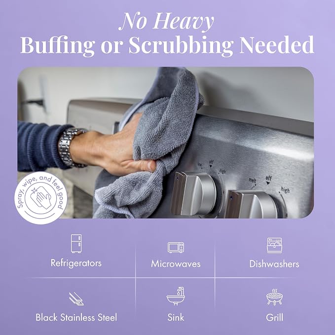 Therapy Stainless Steel Cleaner and Polish 100% USDA Biobased, Fingerprint and - Image 4