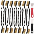 12 Pcs Mini Brass Brush Set, Brass Scratch Brush by Unknown