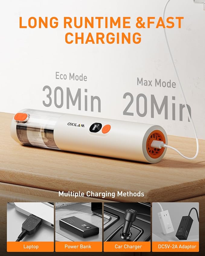 OXILAM 4 in 1 Car Vacuum - Image 7