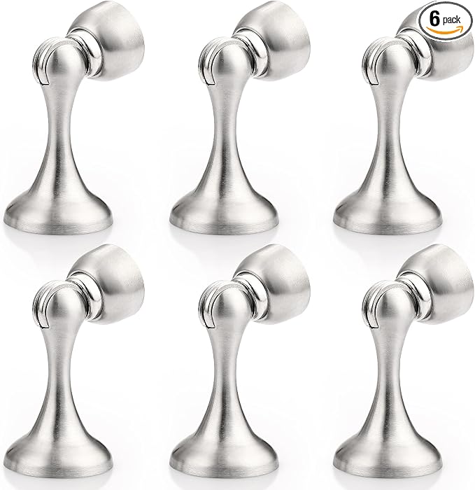 Probrico Brushed Nickel Magnetic Door Stoppers by Probrico
