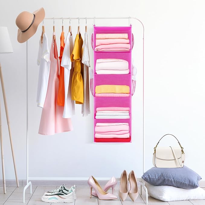 MAX Houser 5-Shelf Hanging Closet Organizer, Hanging Storage Shelves - Image 4