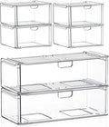 Acrylic Storage Drawers Set of 6, Plastic Organizer Bins by shoeboxesanddeskorganizers