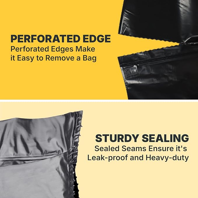 33 Gallon Trash Bags, 30 Micron Heavy Duty Pure LDPE Garbage Can Liners - Image 3