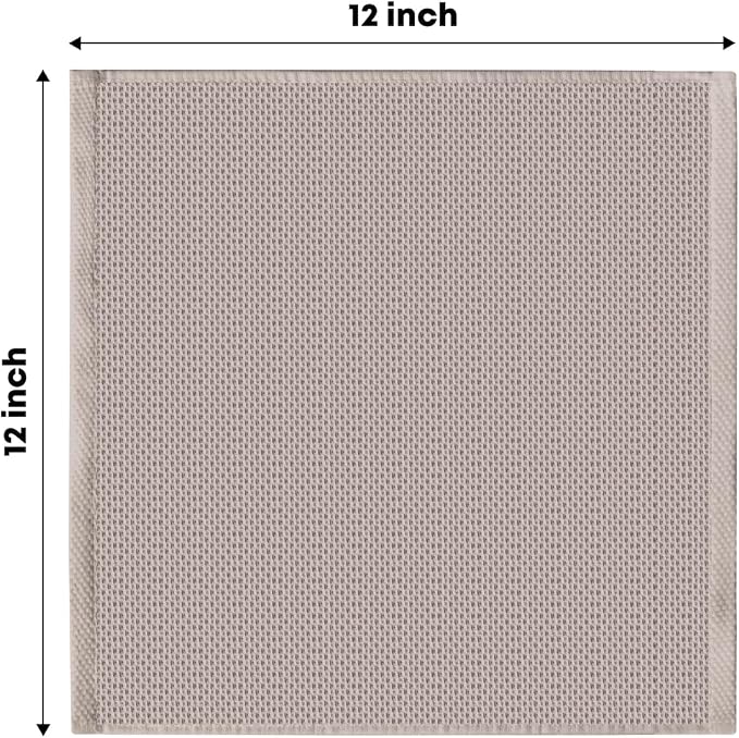 Artoid Mode 100% Cotton Brown Waffle Weave Kitchen Dish Cloths, 12x12 Inch - Image 6