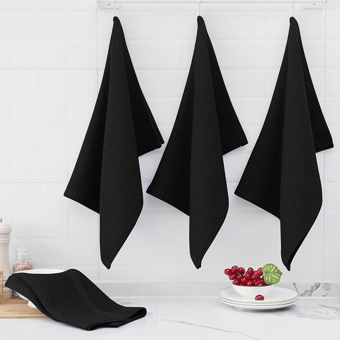 Homaxy 100% Cotton Oversized Waffle Weave Kitchen Dish Towels, Ultra Soft - Image 6