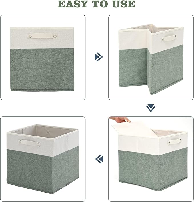 13 x 13 Inch Fine Linen Storage Bins - Image 4