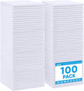 HOMEXCEL White Microfiber Cleaning Cloth, 100 Pack Cleaning Towels by HOMEXCEL