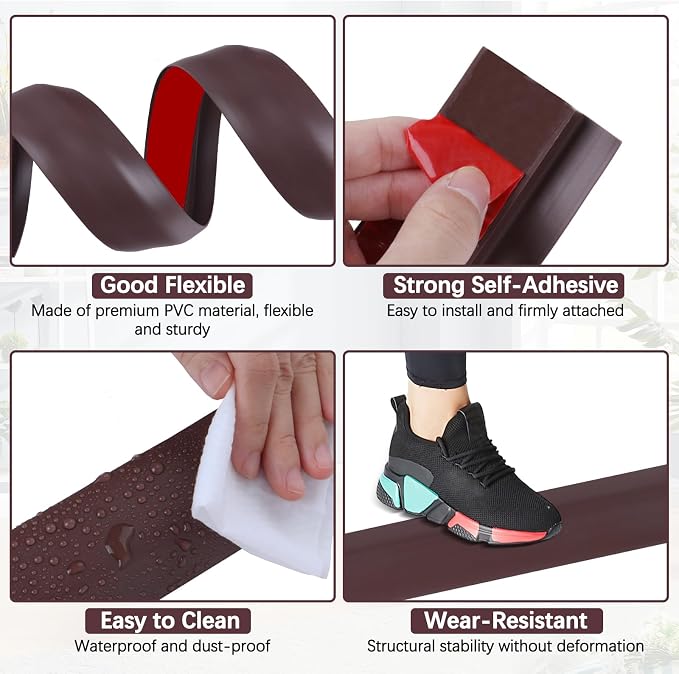 Vinyl Door Threshold Flooring Transition Strip Self Adhesive Carpet Edging Strip - Image 3