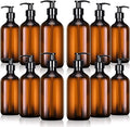 Tessco for you 12 Pack Amber Soap Dispenser Empty Plastic Pump Bottles by Tessco