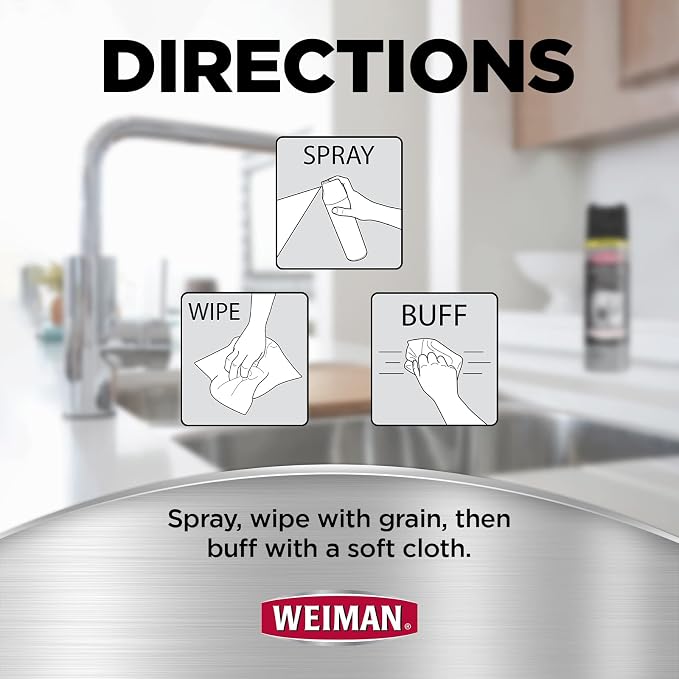 Weiman Stainless Steel Cleaner & Polish Streak-Free Shine - Image 8