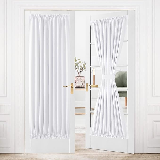 DWCN French Door Curtains – Rod Pocket Thermal Curtain by DWCN