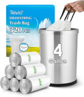 4 Gallon 320 Counts Strong Drawstring Trash Bags Garbage Bags by Teivio by Teivio