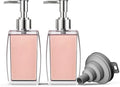 Pink Soap Dispenser with Refillable Plastic Pump by Unknown