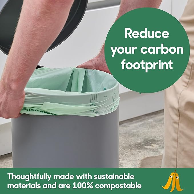 Compostic Home Compostable Trash Bags, 13 Gallon Tall Kitchen Rubbish Bags - Image 2