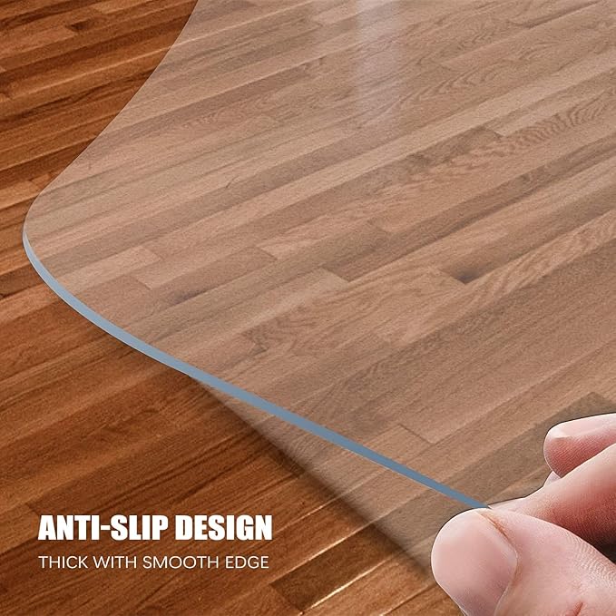 Kuyal Clear Chair mat for Hardwood Floor 30 x 48 inches Transparent Floor Mats - Image 5