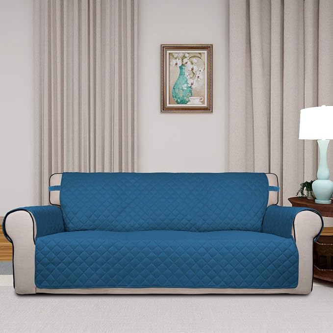 PureFit Reversible Quilted Sofa Cover, Water Resistant Slipcover Furniture - Image 2