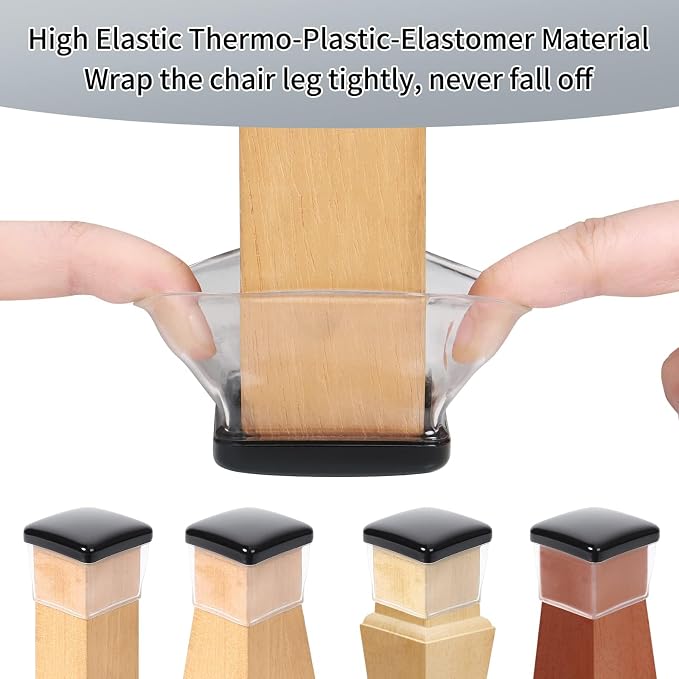 Ezprotekt 8 Pcs Large Clear Chair Leg Sliders - Image 4