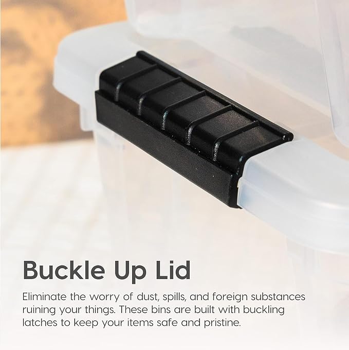 IRIS USA 13 Qt Stackable Plastic Storage Bins - Image 5