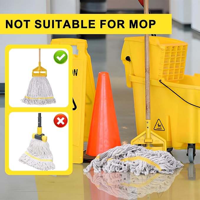 KeFanta 3 Pack Heavy Duty Commercial Mop Head Replacement, Looped End String - Image 4