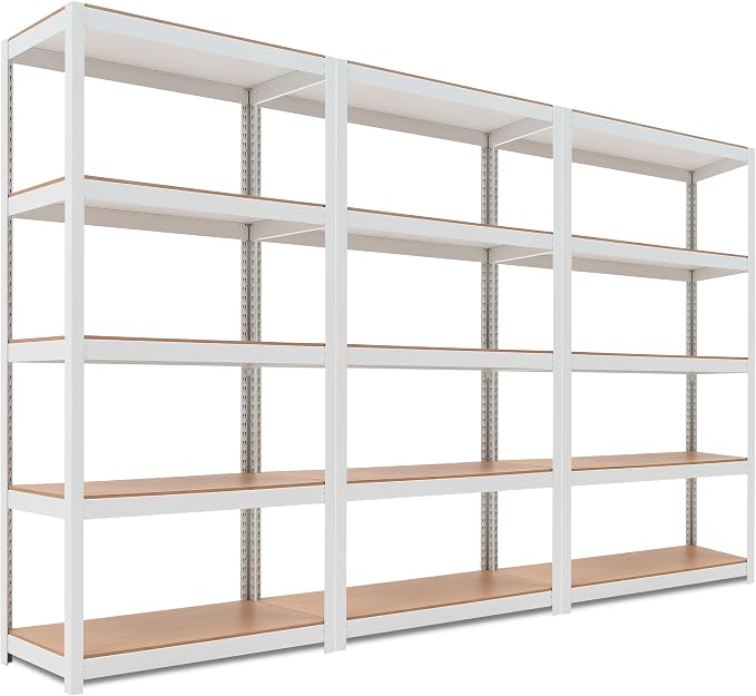 HOMEDANT House 5-Tier Laminated Metal Shelving Unit Adjustable Storage Utility by TheBestOrganizingSolution