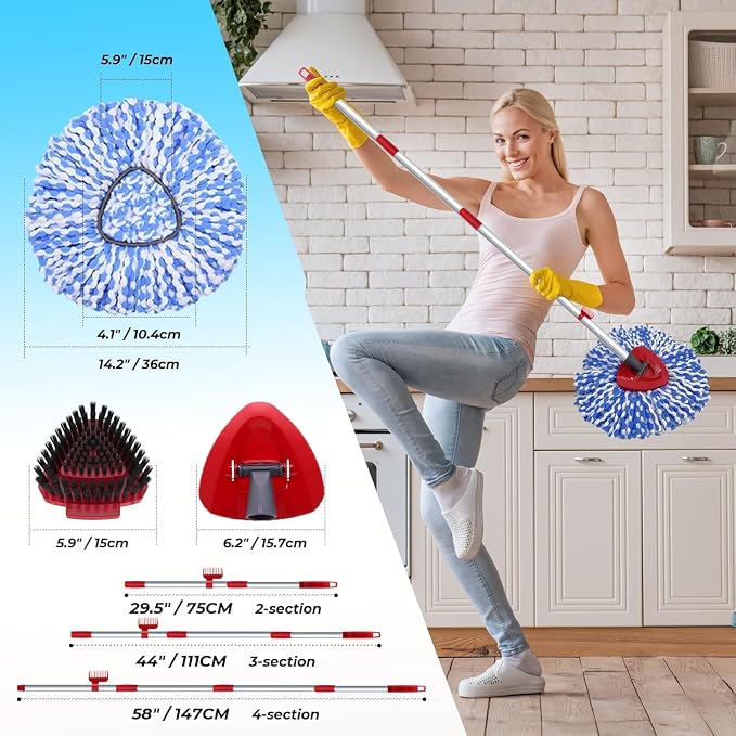 2 Pack Spin Mop Heads Replacement Compatible - Image 5