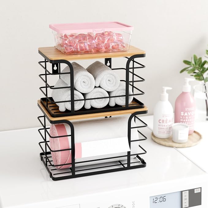 2 Pack Extra Large Stackable Pantry Organizers and Storage, Wall Mount Trash - Image 6